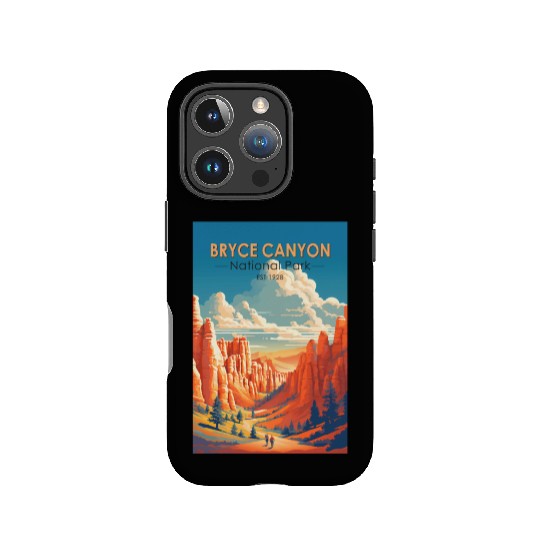 Bryce Canyon National Park Travel Art Vintage IPhone Cases