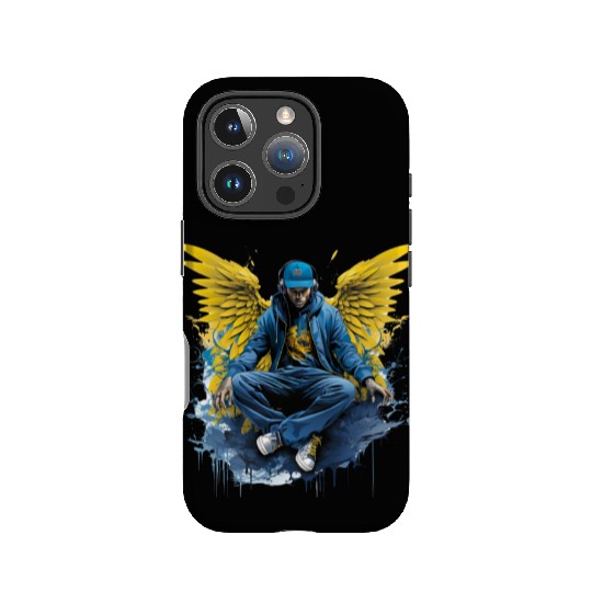 Urban Angel Wings DJ Graphic Stylish Streetwear IPhone Cases