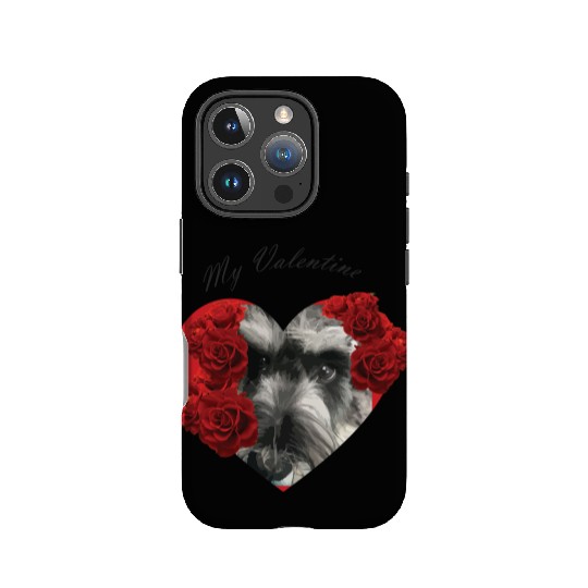 Schnauzer valentine IPhone Cases