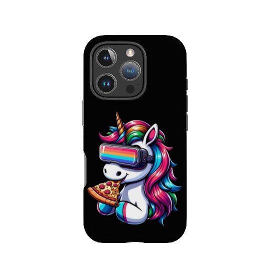 Unicorn VR: Rainbow Pizza Universe IPhone Cases