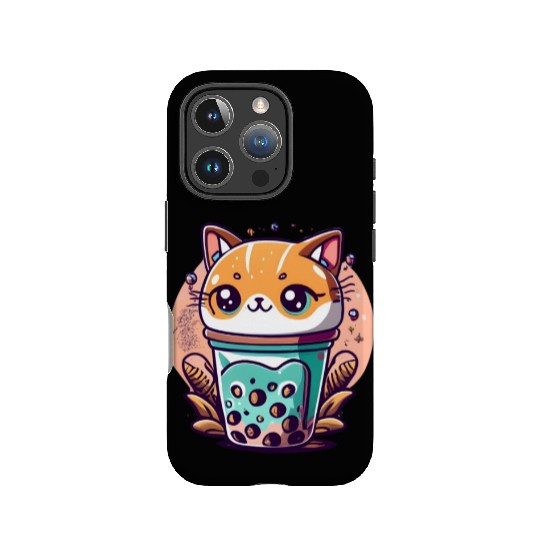 Anime Cat Bubble Tea IPhone Cases