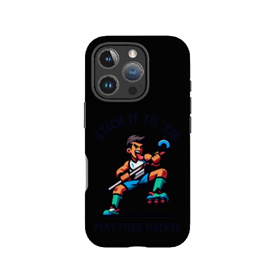 Dynamic Field Hockey Player Design IPhone Cases
