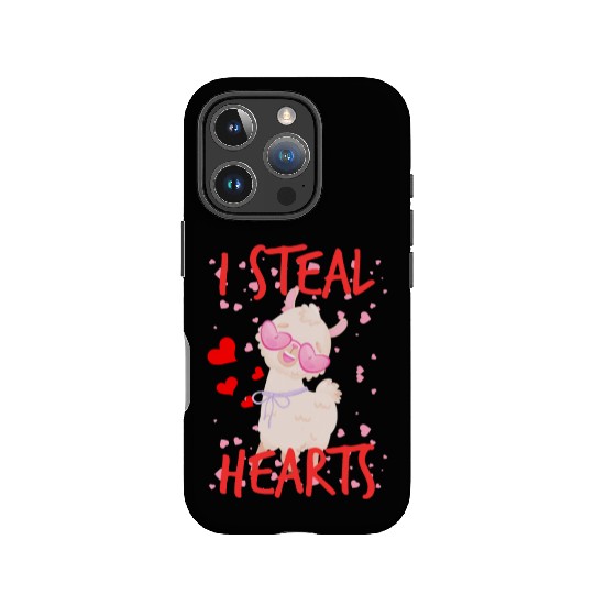 Cute Llama alpaca valentine day for couples IPhone Cases