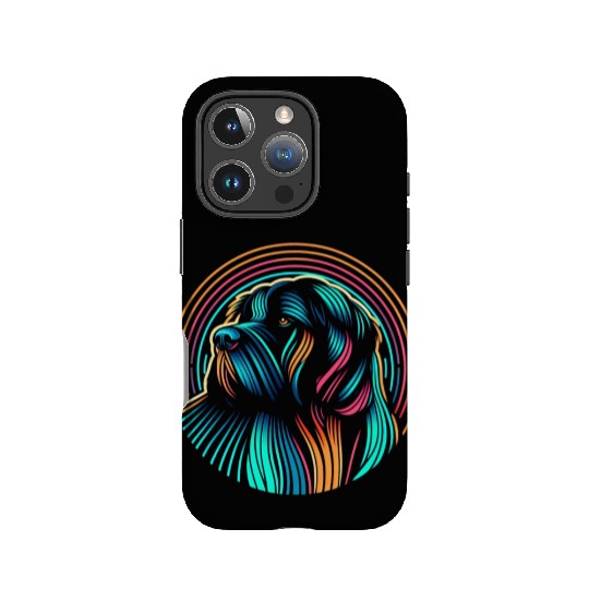 Neon Dog Art - Retro 80s Style Colorful Painting IPhone Cases
