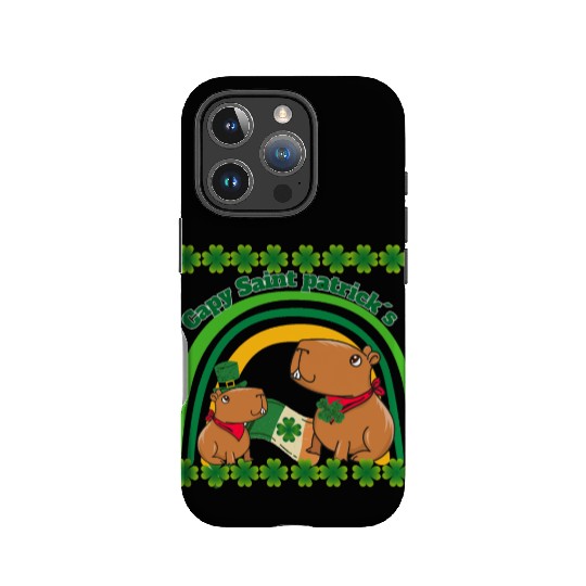 Capybara saint Patrick´s day IPhone Cases
