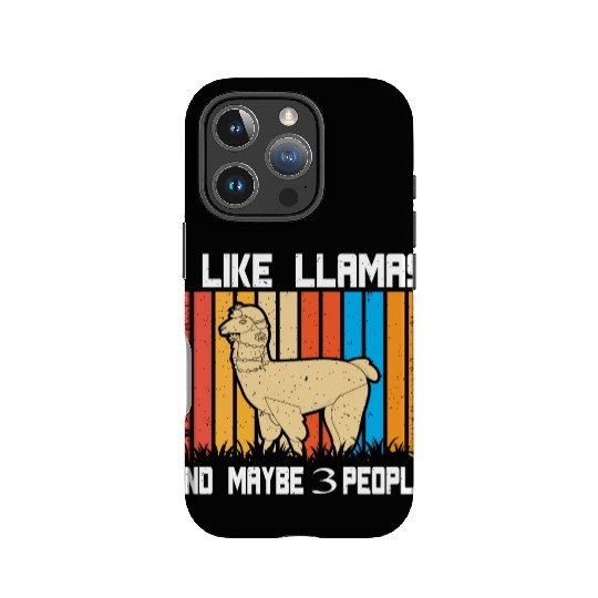 Vintage Llama I Like Llamas And Maybe 3 People T-S IPhone Cases
