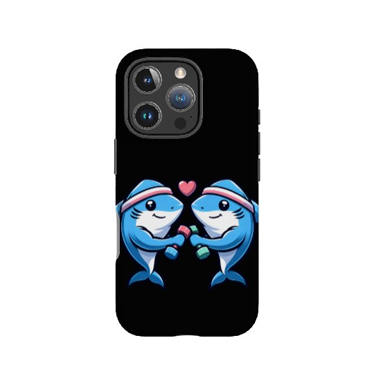 Shark Squad s Swim Gym IPhone Cases