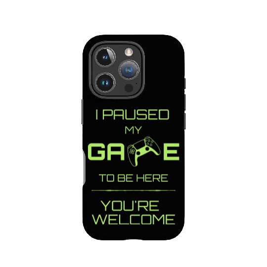 I paused my game - Green Lime IPhone Cases