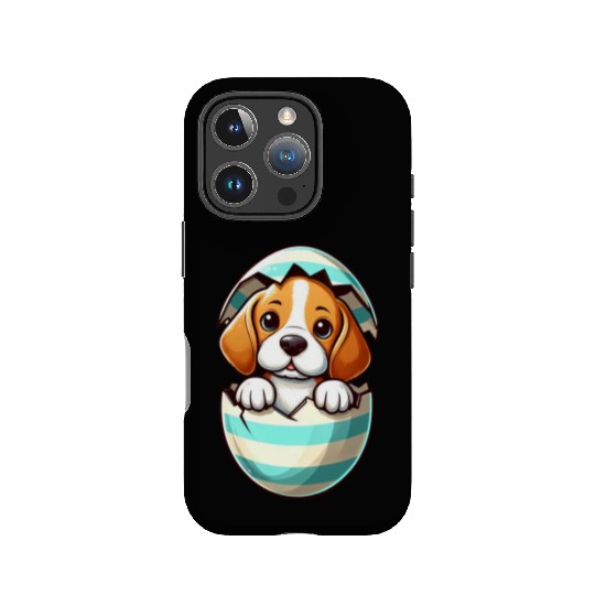Colorful Beagle Dog Easter Egg Hatching Design IPhone Cases