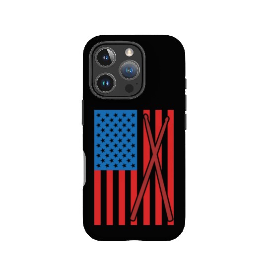 Patriotic US Drummer IPhone Cases