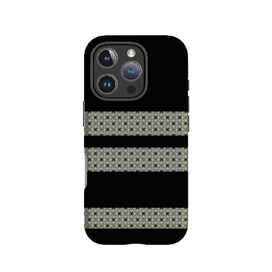 irregular stripes of green and lavender IPhone Cases