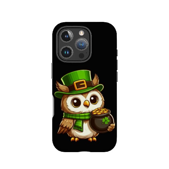 Golden Owl St. Patrick's Day IPhone Cases