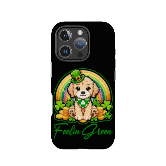 Feelin Green Puppy Rainbow Funny St Patrick's Day IPhone Cases