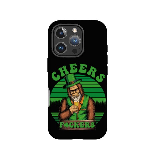 IRISH BIGFOOT St Patricks Day Cheers Fuckers humor IPhone Cases
