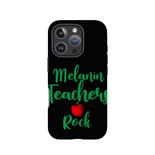 melanin teacher rock for light IPhone Cases
