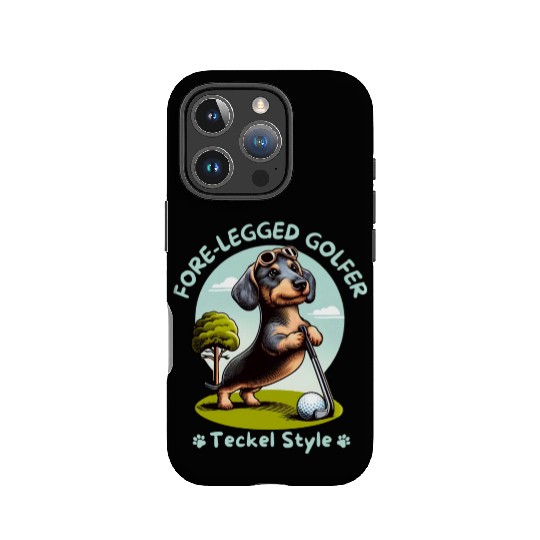 Cute Teckel, dachshund lover and golfers IPhone Cases