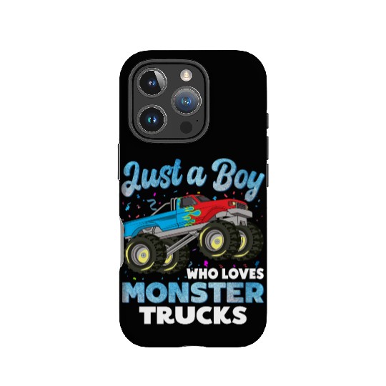 Just A Boy Who Loves Monster Trucks Toddler Kids IPhone Cases