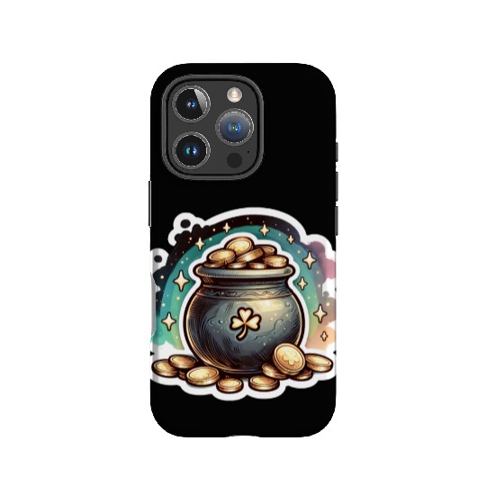 Saint Patrick's Day Sparkly Pot of Gold IPhone Cases