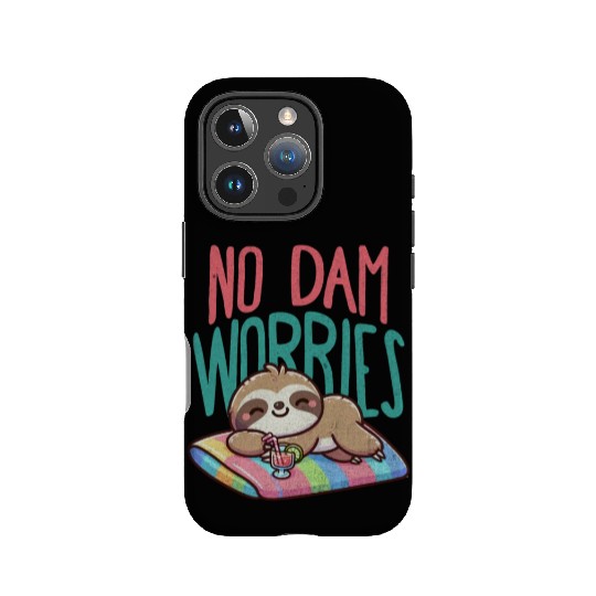 No Dam Worries Sloth on The Beach Relax IPhone Cases