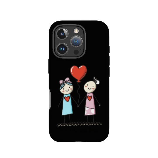 Stick Figure Lesbian Lovers Love Who You Want IPhone Cases