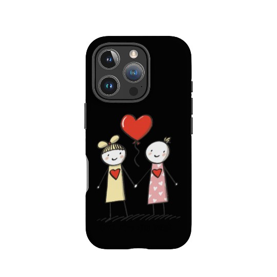 Stick Figure Lesbian Lovers Love Who You Want IPhone Cases