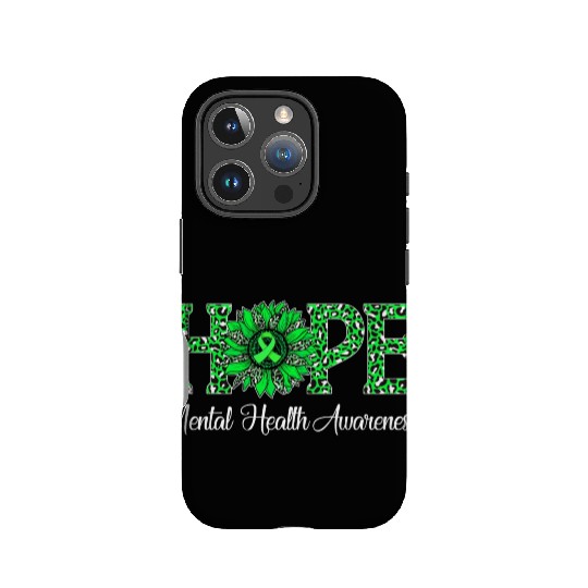 Sunflower Hope Mental Health Awareness Green IPhone Cases
