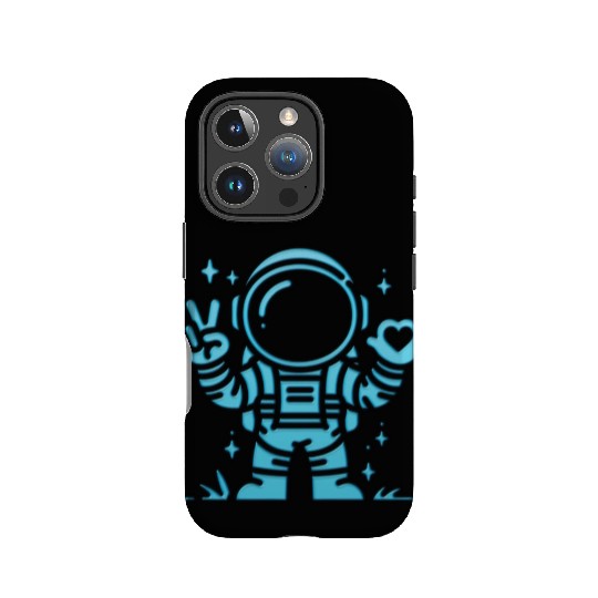Blue Astronaut is sending love IPhone Cases