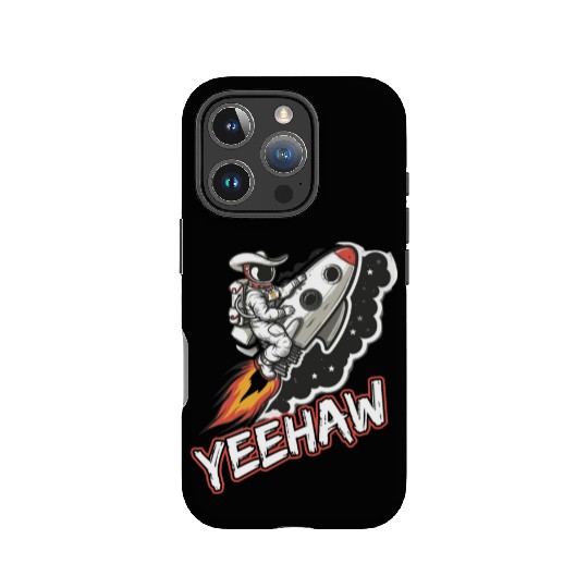 Space Cowboy Riding a Rocket with Yeehaw Slogan IPhone Cases