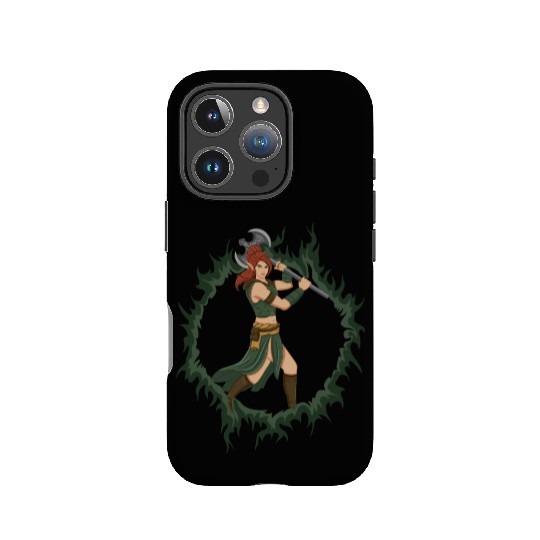 Female Elf Warrior With An Iron Axe IPhone Cases