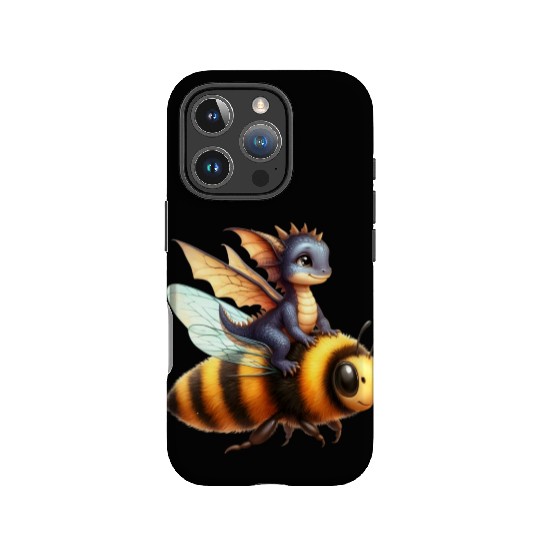 Fun Baby Dragon Riding a Bumble Bee IPhone Cases