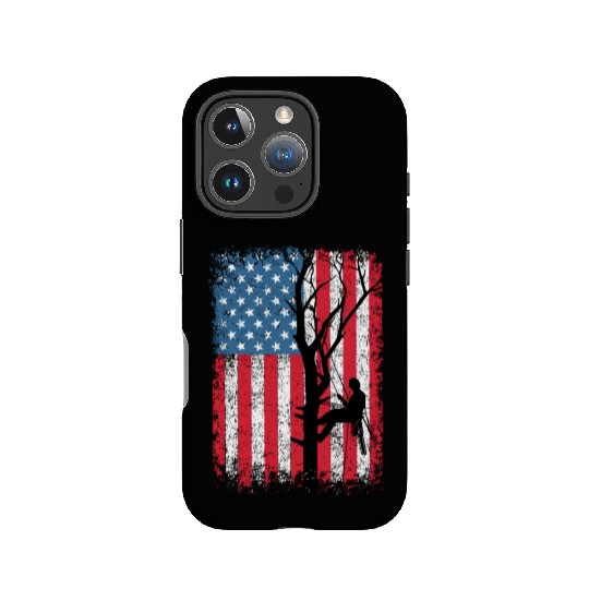 American Flag Arborist Gift For Men Cool Tree Love IPhone Cases