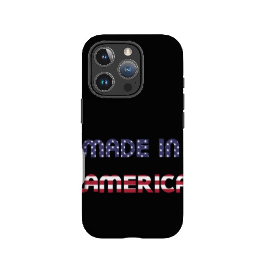 Made in America American Flag Font Funny Patriotic IPhone Cases