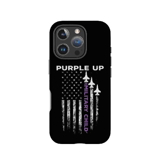 Purple Up For Military Kids Force US Flag IPhone Cases