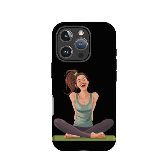 Joyful Yoga Moment Meditation Pose IPhone Cases