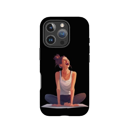 Joyful Yoga Moment Meditation Pose IPhone Cases