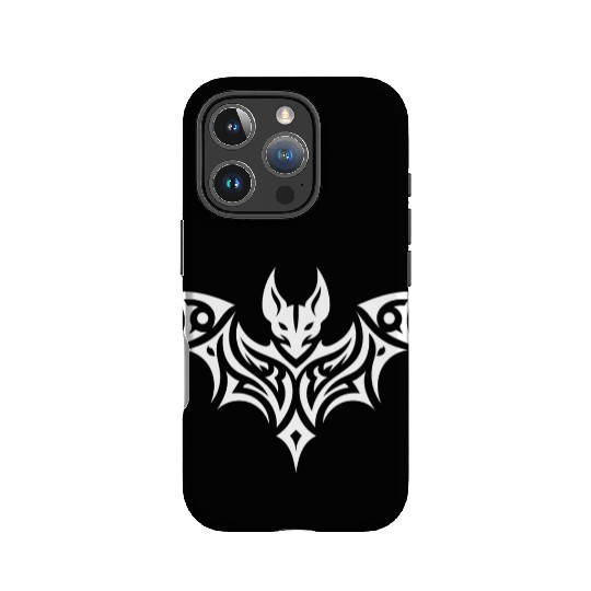 Creepy Tribal Style Bat Tattoo IPhone Cases