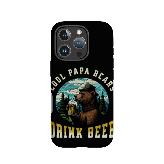 Cool Papa Bears Drink Beer IPhone Cases