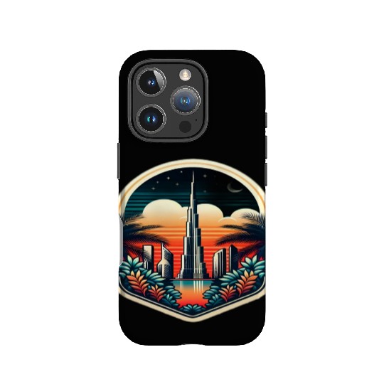 Dubai City United Arab Emirates Vintage Travel IPhone Cases