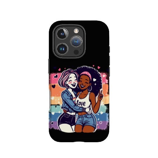 Cute Sapphic Lesbian Whitey Melanin Rainbow Pride IPhone Cases