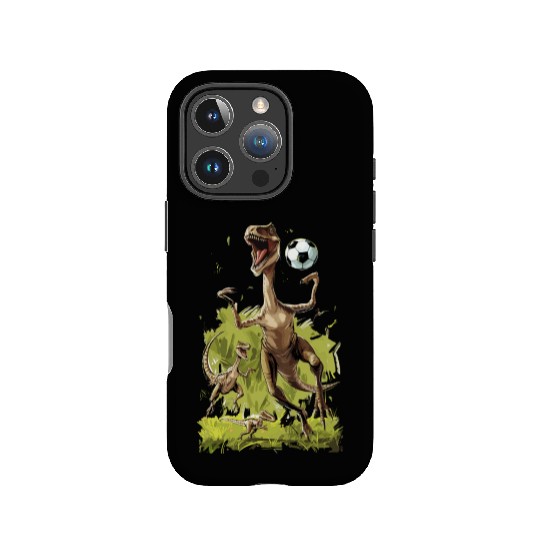 Soccer Ball Velociraptor Dinosaur Football IPhone Cases