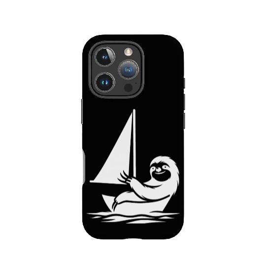 Minimalist sailing dinghy sloth summer IPhone Cases