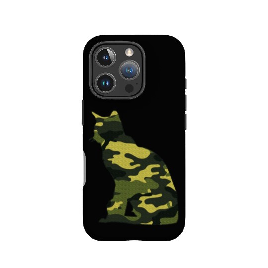 Military Burmese Camo Men Print US Cat Kitty IPhone Cases
