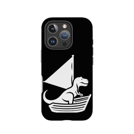 Cool summer sailboat T-Rex silhouette IPhone Cases