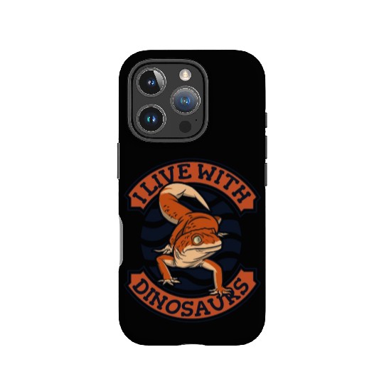 I Live With Dinosaurs Gekkota Crested Lizard IPhone Cases