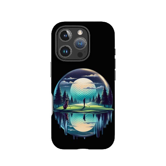 Night Golfer Escape Golfing Twilight Fairway IPhone Cases