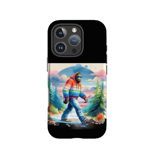 Bฺigfoot Wilderness Wanderer: Retro Ramble IPhone Cases