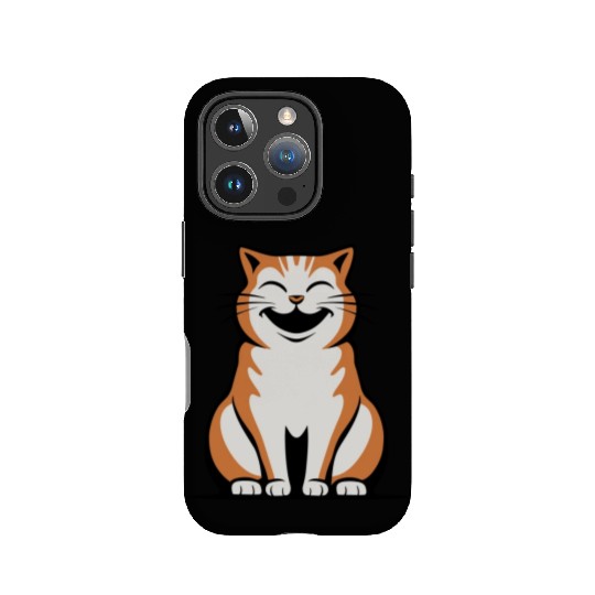 Happy Orange Tabby Vector 3 Colors IPhone Cases