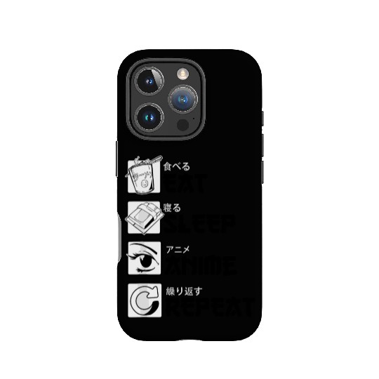 Eat Sleep Anime Repeat Anime Lovers Gifts for Men IPhone Cases