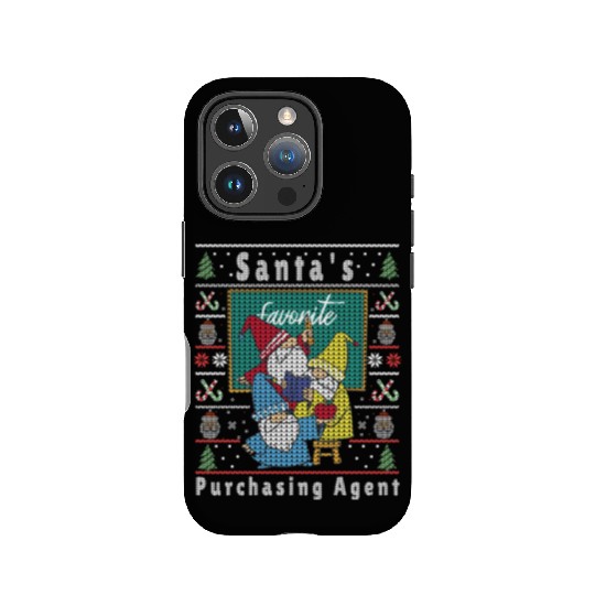 Santas Elfs Ugly Christmas Purchasing-Agent IPhone Cases