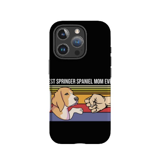 Retro Mothers Day Dog Lover Springer Spaniel Mom IPhone Cases